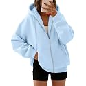Trendy Queen Womens Oversized Zip Up Hoodies Y2K Fall Sweatshirts 2026