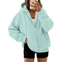 Trendy Queen Womens Oversized Zip Up Hoodies Y2K Fall Sweatshirts 2026