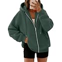 Trendy Queen Womens Oversized Zip Up Hoodies Y2K Fall Sweatshirts 2026
