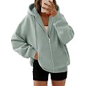 Trendy Queen Womens Oversized Zip Up Hoodies Y2K Fall Sweatshirts 2026