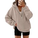 Trendy Queen Womens Oversized Zip Up Hoodies Y2K Fall Sweatshirts 2026