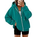 Trendy Queen Womens Oversized Zip Up Hoodies Y2K Fall Sweatshirts 2026