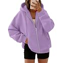 Trendy Queen Womens Oversized Zip Up Hoodies Y2K Fall Sweatshirts 2026
