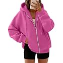 Trendy Queen Womens Oversized Zip Up Hoodies Y2K Fall Sweatshirts 2026