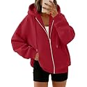 Trendy Queen Womens Oversized Zip Up Hoodies Y2K Fall Sweatshirts 2026