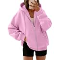 Trendy Queen Womens Oversized Zip Up Hoodies Y2K Fall Sweatshirts 2026
