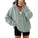 Trendy Queen Womens Oversized Zip Up Hoodies Y2K Fall Sweatshirts 2026