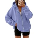 Trendy Queen Womens Oversized Zip Up Hoodies Y2K Fall Sweatshirts 2026