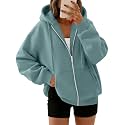 Trendy Queen Womens Oversized Zip Up Hoodies Y2K Fall Sweatshirts 2026