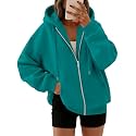 Trendy Queen Womens Oversized Zip Up Hoodies Y2K Fall Sweatshirts 2026