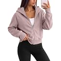 Trendy Queen Womens Zip Up Hoodies Cropped Jackets Fall Clothes 2026