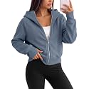 Trendy Queen Womens Zip Up Hoodies Cropped Jackets Fall Clothes 2026