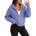 Trendy Queen Womens Zip Up Hoodies Cropped Jackets Fall Clothes 2026
