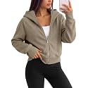 Trendy Queen Womens Zip Up Hoodies Cropped Jackets Fall Clothes 2026