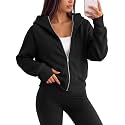 Trendy Queen Womens Zip Up Hoodies Cropped Jackets Fall Clothes 2026