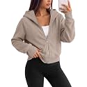 Trendy Queen Womens Zip Up Hoodies Cropped Jackets Fall Clothes 2026