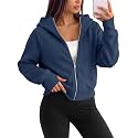 Trendy Queen Womens Zip Up Hoodies Cropped Jackets Fall Clothes 2026