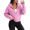 Trendy Queen Womens Zip Up Hoodies Cropped Jackets Fall Clothes 2026