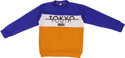Trendy World Printed Round Neck Casual Boys & Girls Blue Sweater