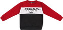 Trendy World Printed Round Neck Casual Boys & Girls Red Sweater