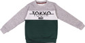 Trendy World Printed Round Neck Casual Boys & Girls Grey Sweater