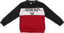 Trendy World Printed Round Neck Casual Boys & Girls Black Sweater