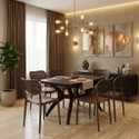 TrendyLivings 6 Seater Dining Table Set for