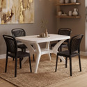 TrendyLivings Strong and Durable 4 Seater Dining