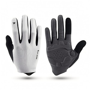 trendynest shock-absorbing full-finger cycling gloves breathable gloves with padded palm anti-slip flexible for cyclists riders outdoor rides l long finger