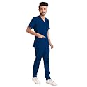 TrendyUniform Unisex Regular Fit Polyester Cotton Scrub Suit for Componder| V-Neck Top and Drawstring Pant |Half Sleeves Hospital Uniform for Doctors, Nurses and Dentist, OT