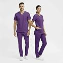TrendyUniform Unisex Regular Fit Polyester Cotton Scrub Suit for Componder| V-Neck Top and Drawstring Pant |Half Sleeves Hospital Uniform for Doctors, Nurses and Dentist, OT
