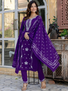 Trendz Tycoon Embroidered Kurta Salwar Dupatta