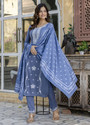 Trendz Tycoon Embroidered Kurta Salwar Dupatta