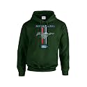 Trenz Shirt Company Ford Mustang Pony Unisex Hooded Sweatshirt Logo Hoodie Performance Racing Car Muscle Car Hood-Black-Small