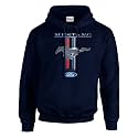 Trenz Shirt Company Ford Mustang Pony Unisex Hooded Sweatshirt Logo Hoodie Performance Racing Car Muscle Car Hood-Black-Small