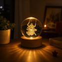 trenzios D Radha Krishna Crystal Ball Night Lamp -AV45-O Table Lamp