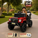Trenzo Kids electric jeep 4x4 Motors Car for Kids with Music, RGB Lights (1-6 Yrs) Kids Jeep Battery Operated Ride On