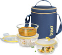 TREO All Fresh Borosilicate Glass Round Tiffin