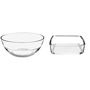 treo jelo designer glass bowl 2240 ml and borosilicate square dish 2000 ml