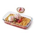 Treo By Milton 1100 Ovensafe Rectangle Borosilicate Glass Dish, 1 Piece, 1100 ml, Transparent | Microwave Safe | OTG Safe | Freezer Safe | Dishwasher Safe