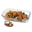 Treo By Milton 1600 Ovensafe Rectangle Borosilicate Glass Dish, 1 Piece, 1600 ml, Transparent | Microwave Safe | OTG Safe | Freezer Safe | Dishwasher Safe