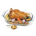 Treo By Milton 2700 Ovensafe Deep Rectangular Roaster Borosilicate Glass Dish, 1 Piece, 2750 ml, Transparent | Microwave Safe | OTG Safe | Freezer Safe | Dishwasher Safe
