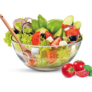 treo by milton jelo glass mixing bowl 2240 ml fridge to oven microwave amp dishwasher safe scratch resistant round transparent bowl for storing reheating amp serving
