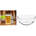 Treo by Milton Jelo Designer Glass Bowl, 2240 ml, Transparent by Milton Gusto Cool Mug Set of 2, 335 ml (Glass, Transparent)