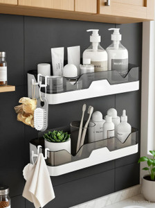 Treovia Pack of 2 Self-Adhesive Bathroom Shelf