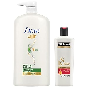 tresemme keratin smooth conditioner 190ml amp dove hair fall rescue shampoo 1l