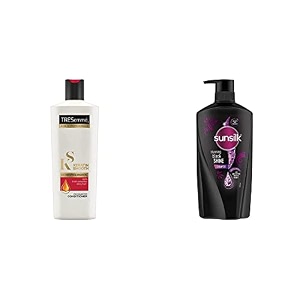 tresemme keratin smooth conditioner 190ml amp sunsilk stunning black shine shampoo 650 ml