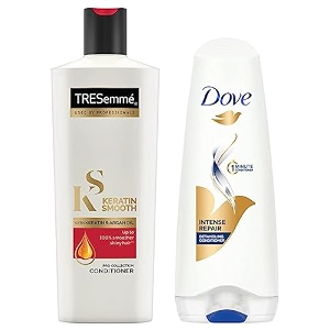 tresemme keratin smooth conditioner 190ml and dove hair therapy intense repair conditioner 175ml