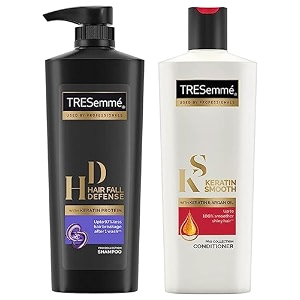 tresemme keratin smooth conditioner 190ml and hair fall defense shampoo 580ml