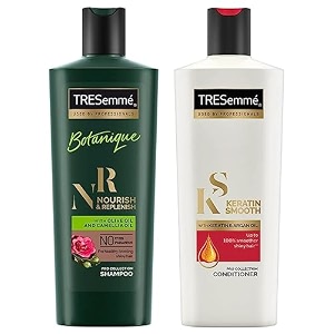 tresemme keratin smooth conditioner 190ml and tresemme nourish and replenish shampoo 185ml